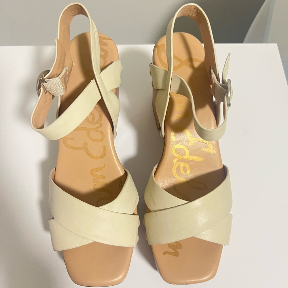 Sam Edelman Cream Women's Sandals clogs